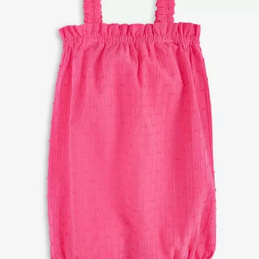 Baby Girls Clip-Dot Cotton Tank Sunsuit